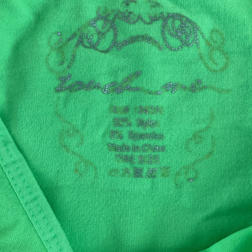 Touch Me Vibrant Neon Green Short Sleeve Top One Size - Picture 2 of 7
